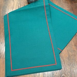Table Runner with Red Trim